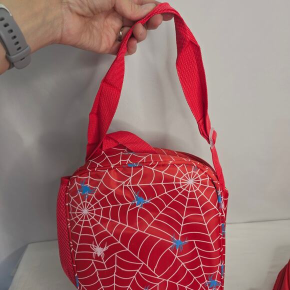 Kids Red 14.5" Tall Back to School Backpack & Matching Insulated Lunch Box New - Picture 9 of 10